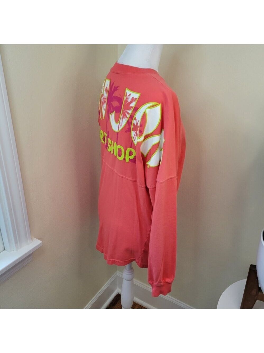 Ron Jon Surf Shop Heavy Weight Long Sleeve T-Shirt Coral Orange W/ Logo Size XS - Picture 5 of 16